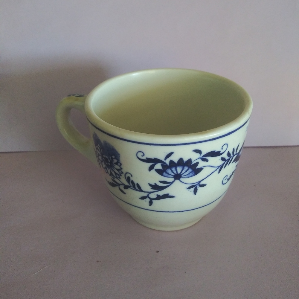 Blue and white teacup